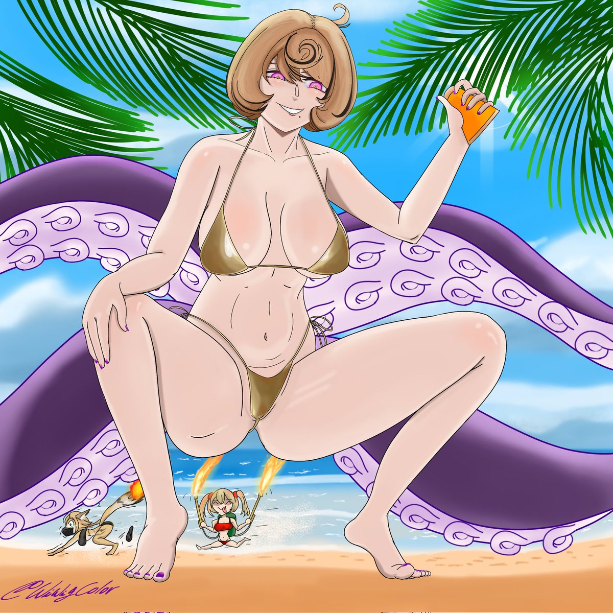 WiwigColor's tweet photo. Yidhari semana de oro terminado (sé que ando tarde pero a este punto no debería ser novedad xd) espero que les guste.
.
.
#Yidhari #ZenlessZoneZero #ZZZ #YidhariFanart #ZenlessZoneZeroFanart #ZZZFanart #GoldBikini #SemanaDeOro https://t.co/xapKztSRcZ