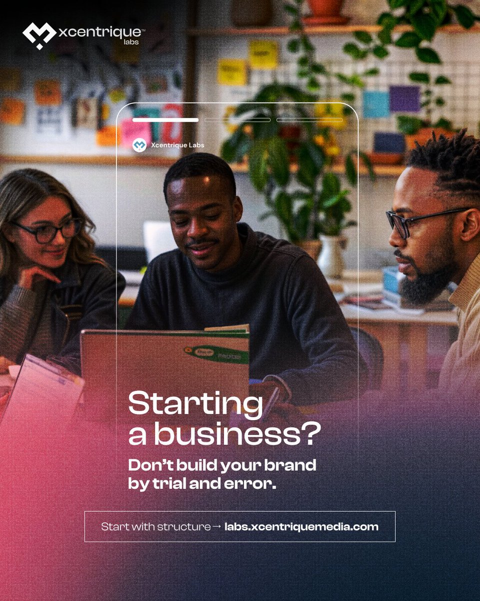 Xcentriquelabs's tweet photo. Businesses built with structure grow with more clarity.

XM Labs gives you the templates, systems, and resources to build your brand properly from the start.

Start here → https://t.co/q1y9bn3g5v

#XcentriqueLabs #monaco #BusinessGrowth #SMEBranding #BrandPositioning https://t.co/4RNS43NIQ6