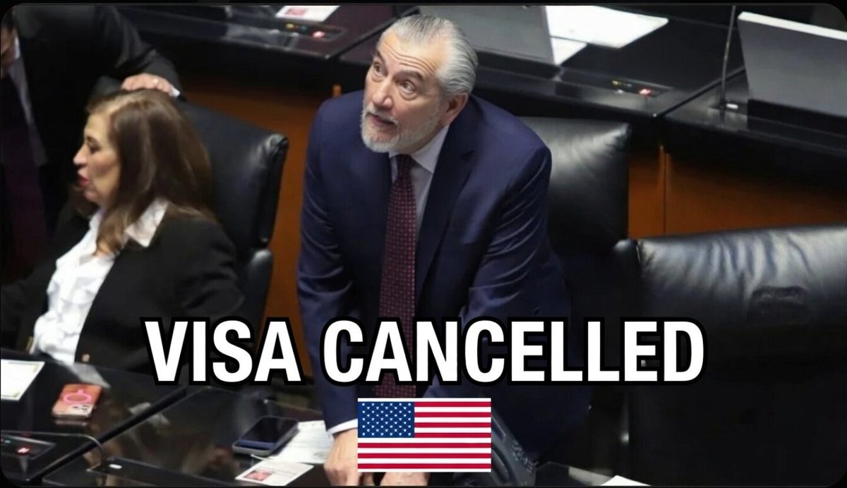 JTuffic's tweet photo. 🚨 #ÚltimaHora | ¡LE CANCELAN LA VISA A ADÁN AUGUSTO! 🚨

​De acuerdo con el reportaje de @rivapa_oficial, la visa del ex secretario, senador y líder de la Barredora ha sido cancelada.

​🇺🇸 El gobierno del Presidente Trump ya empezó a apretar las tuercas a la solapadora de Palacio Nacional.

¡Maravillosa noticia para México! Ya solo falta que se ejecuten las peticiones.

​La gran pregunta es: ¿Qué va a ir a decir Roberto Velasco en la supuesta reunión que acaba de anunciar? 👇

#AdánAugusto #VisaCancelada #TrumpMéxico #Morena #4T #RivaPalacio #ÚltimaHora #México #PolíticaMX #FelizMartes #ClaudiaSheinbaum #Sheinbaum