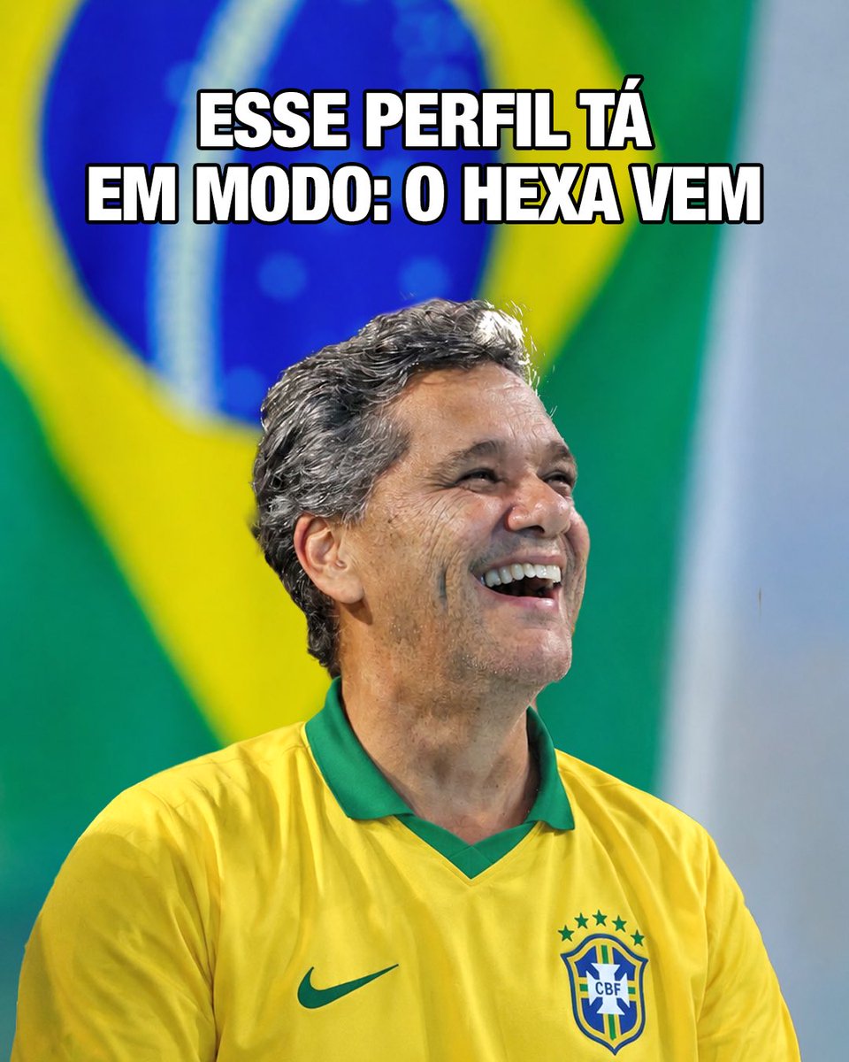 RicardoFerraco's tweet photo. 📢 Atenção: esse perfil entrou em modo Copa do Mundo 🇧🇷. 

Sintomas incluem: foto verde e amarela, fé inabalável no Hexa e Waka Waka na cabeça 24h. 🎶 

É seguir em frente com muitas entregas em junho e muita fé na seleção brasileira! https://t.co/7NEjjo5Eol