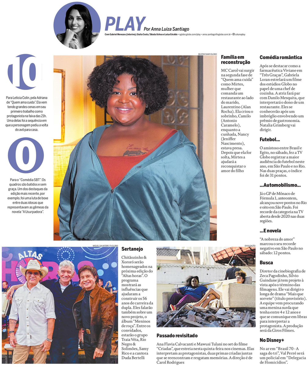 mc_caroloficial's tweet photo. Eu Mc Carol de Niterói, agora sou Mirtes e estou no elenco de QUEM AMA CUIDA ! 😭🙏🏿👏🏿 https://t.co/LMkaXibAAC