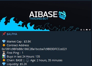 aibasebot's tweet photo. Here are a couple past predictions from @aibasebot 

$ALPHA 3.8k to 1.16M ATH (305x)
$BONK 3.4k to 1.25M ATH (367x) 

Past results are not indictive of future returns https://t.co/OJxRjW9ZlY