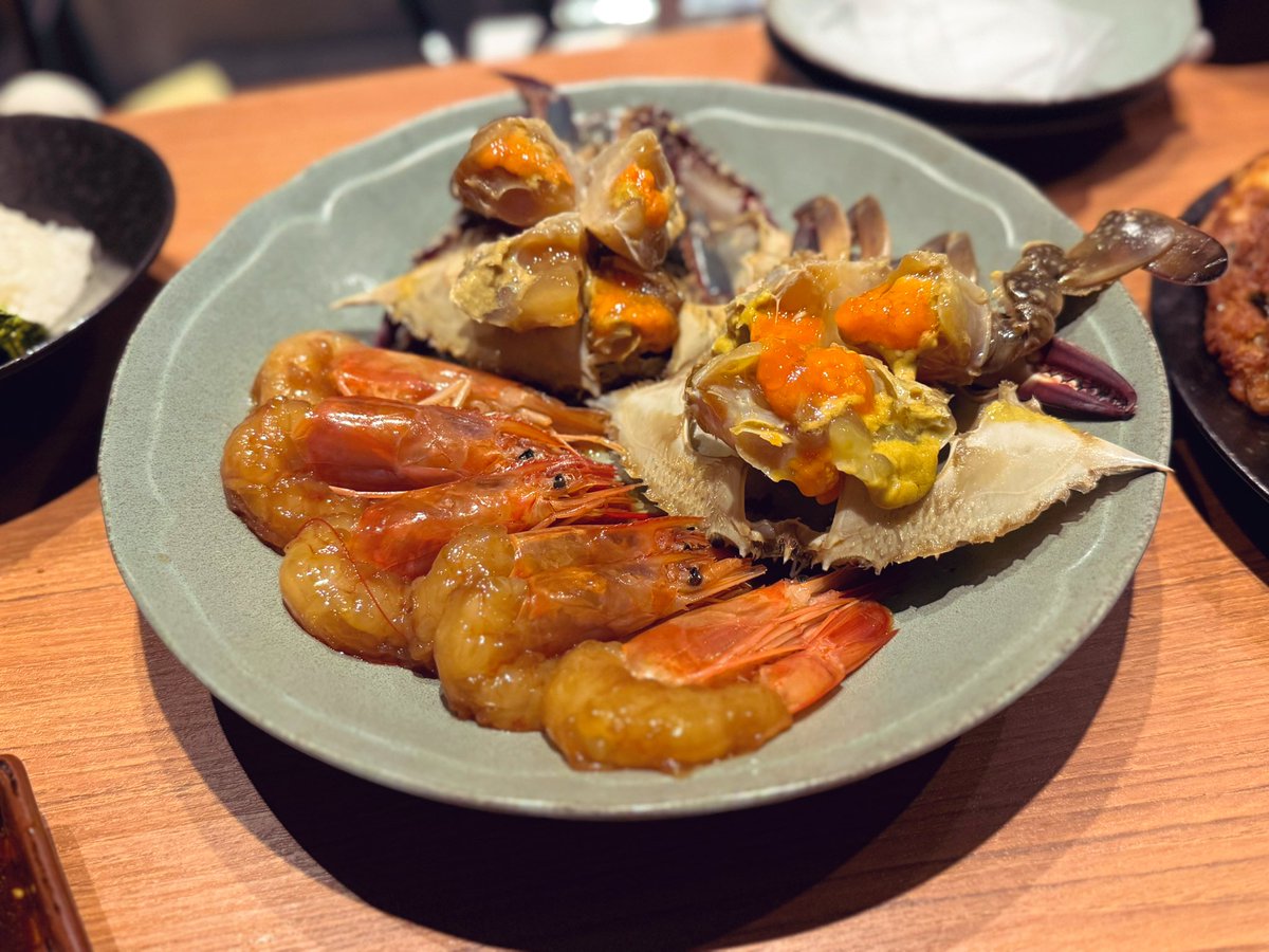 33utaro's tweet photo. カンジャンケジャン！セウ！チヂミ！🦀🇰🇷🦐 https://t.co/PcLBMowDpw