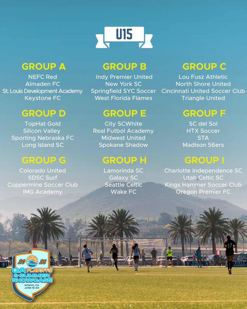 GAcademyLeague's tweet photo. 🔒 𝗨𝟭𝟱 𝗡𝗔𝗧𝗜𝗢𝗡𝗔𝗟 𝗣𝗟𝗔𝗬𝗢𝗙𝗙𝗦 𝗚𝗥𝗢𝗨𝗣 𝗗𝗥𝗔𝗪 🔒 https://t.co/EZRiUtDNys