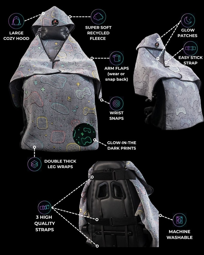stufflistings's tweet photo. Now there's a glow in the dark blanket for gamers 👀

The Level up Wrap... https://t.co/7Gz9vOfC6N