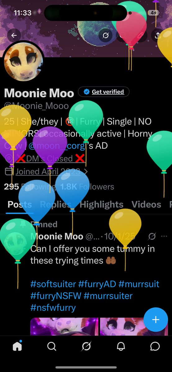 Moonie_Mooo's tweet photo. Wowie Balloonssssss  :3 🐮 https://t.co/gvt2elCUTZ