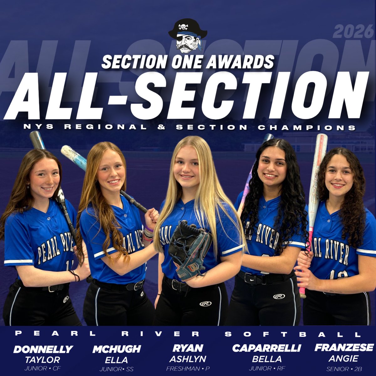PRHSSB's tweet photo. Congratulations to our All-Section award winners for 2026 season! Go Pirates!🏴‍☠️ @PRAthletic @LoHud_Debbie @KDJmedia1 @erapay5 https://t.co/Q94qAWSvrT