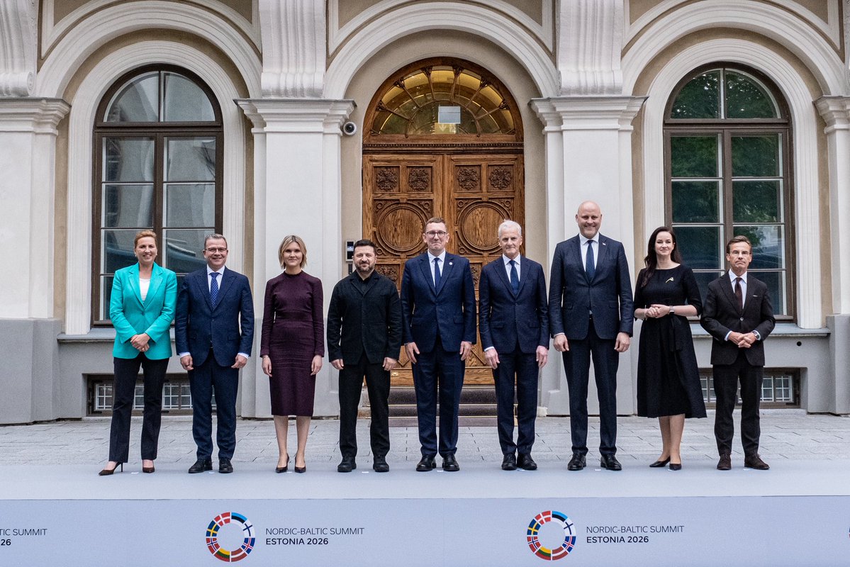 KristenMichalPM's tweet photo. #NB8 Prime Ministers met @ZelenskyyUa in Tallinn. Our message is clear: we will continue to stand with Ukraine until a just and lasting peace is achieved.

Ukraine belongs in the EU. All six accession clusters should be opened without delay. NATO must remain on the table as the strongest security guarantee.

Ukraine is not only defending itself. Ukraine is defending Europe. Together, we will produce more, innovate faster and strengthen our defence industries. A secure Ukraine is essential for a secure Europe.

https://t.co/orLIYkiWDT