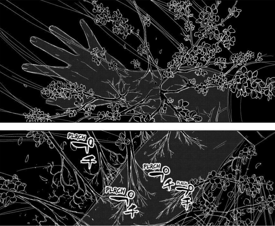 miyaoshis's tweet photo. the flowers in sakura's nightmare is called ハナズオウ (chinese redbud)  and it means "betrayal" / "distrust" in flower language 😭 #wb219 https://t.co/F13dH68v6Y