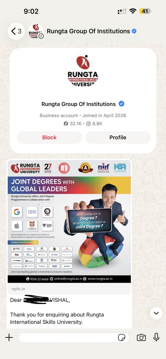 dewcode91's tweet photo. Data privacy is a joke. If you gave an Entrance exam. Some of govt. employee sale your personal data to private institute and the spam calls and messages starts. This is very common in india. Where is DPDP?
@Rungtauniv   @GoI_MeitY https://t.co/7ko30JcsiY