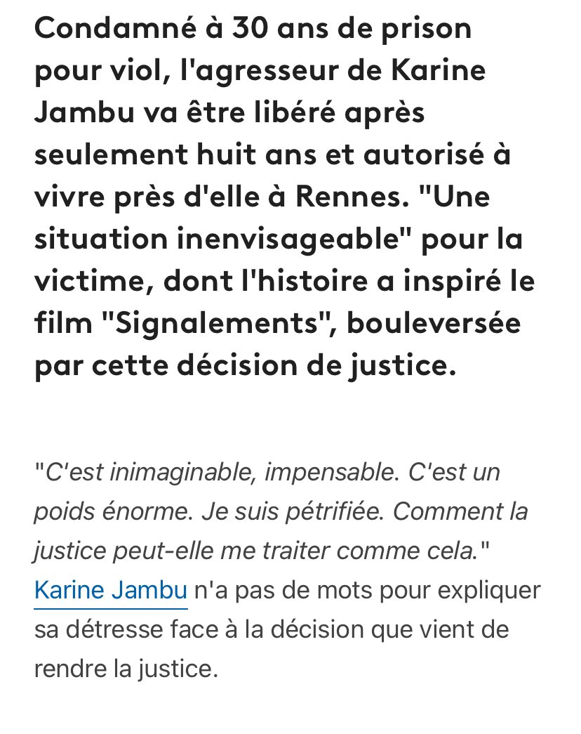 BMoon_bee's tweet photo. Le problème c’est le cumul des peines qui a permis par exemple à un violeur en série condamné à 30 ans de prison en 2018 de sortir au bout de 8 ans et s’installer en 2025 près d’une de ses victime ! 

Il a fait 20 victimes et l’Etat a été condamné 5 fois dans cette affaire  !!! https://t.co/aXVeTVSeQ5