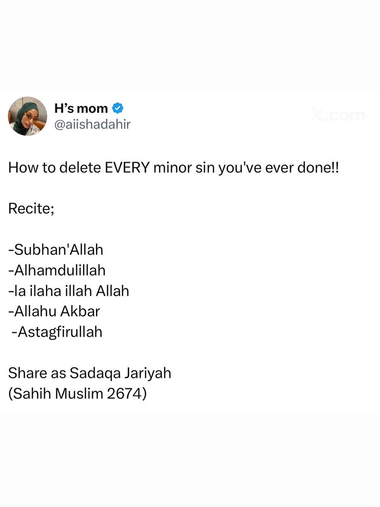AsmaHaniffa's tweet photo. #Islam
#Muslim
#IslamicReminder
#Quran
#Hadith
#Allah
#Muhammad
#IslamicQuotes
#Deen
#Sunnah
#Dawah
#Faith
#Prayer
#IslamicPost
#MuslimCommunity
#Alhamdulillah
#SubhanAllah
#MashaAllah
#InshaAllah
#IslamicKnowledge https://t.co/UYE0CPuC75