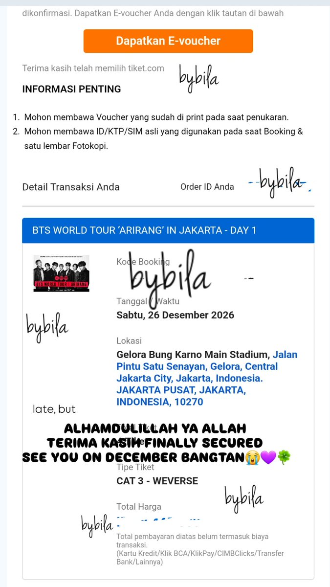 kootopiaa_'s tweet photo. Ya Allah Alhamdulillah makasih banyakk😭 finally after 12 years, terima kasih selalu menemani masa mudaku ya bangtanku🥹💜 
segini pun aku sangat sangat sangat bersyukur🥹 https://t.co/B83soF8IK6