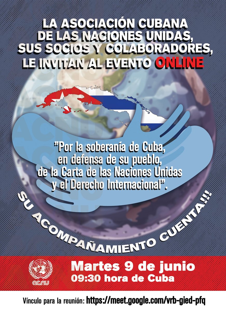 FMC_Cuba's tweet photo. 🇨🇺La #FMC como organización de la sociedad civil cubana, participa en encuentro virtual internacional convocado por la @AcnuCuba para denunciar el impacto del criminal bloqueo de #EEUU contra #Cuba.
#TumbaElBloqueo
#CubaNoEstáSola
#MujeresEnRevolución https://t.co/dWwx52PE18