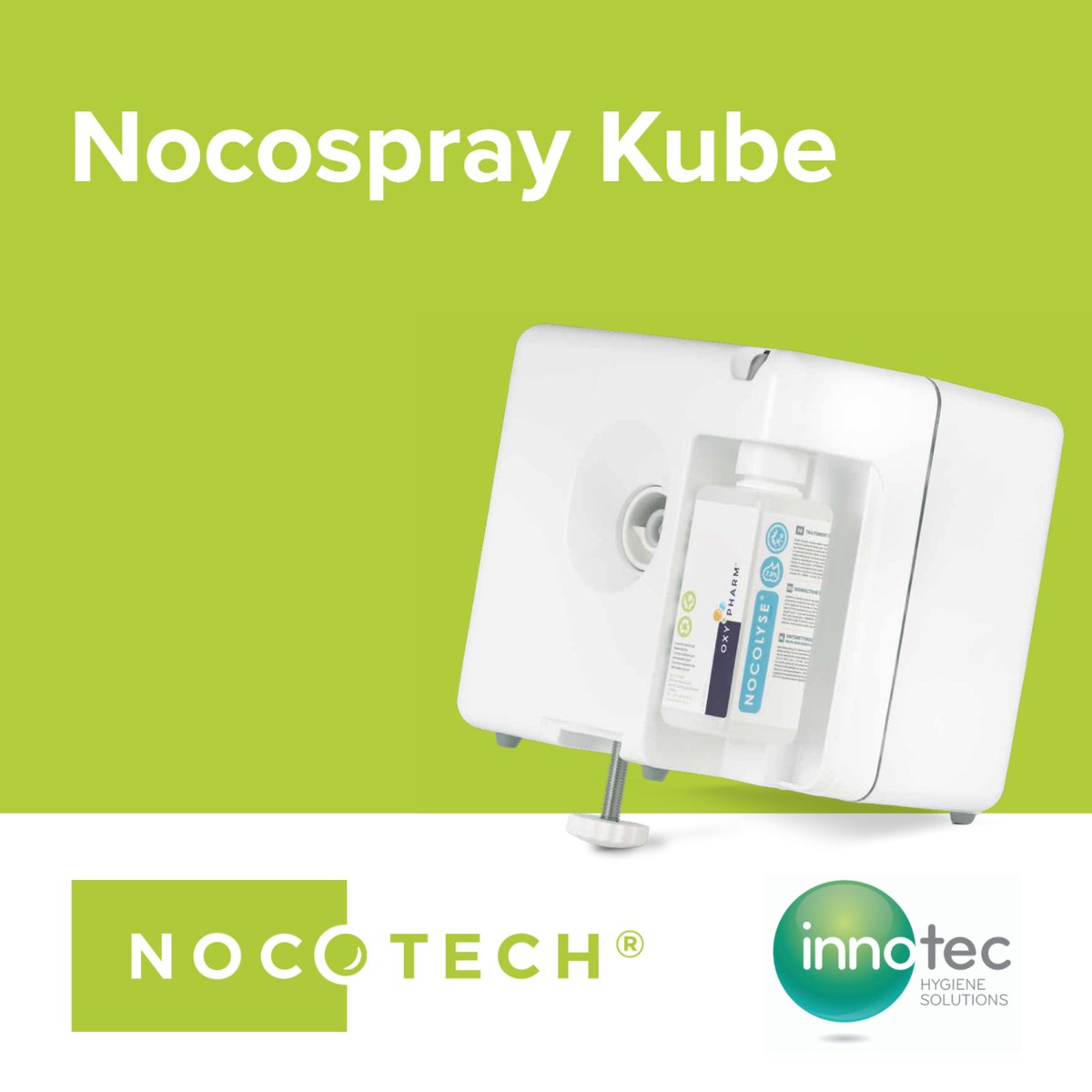 Innotec_Hygiene's tweet photo. The battery powered #NocosprayKube is capable of disinfecting areas from 1-10m3 and is lightweight, compact and portable. Ideal for #isolators, #Microbiological Safety Stations &amp; #refrigerators. https://t.co/g15zoa45yc https://t.co/J3e19AqFH7