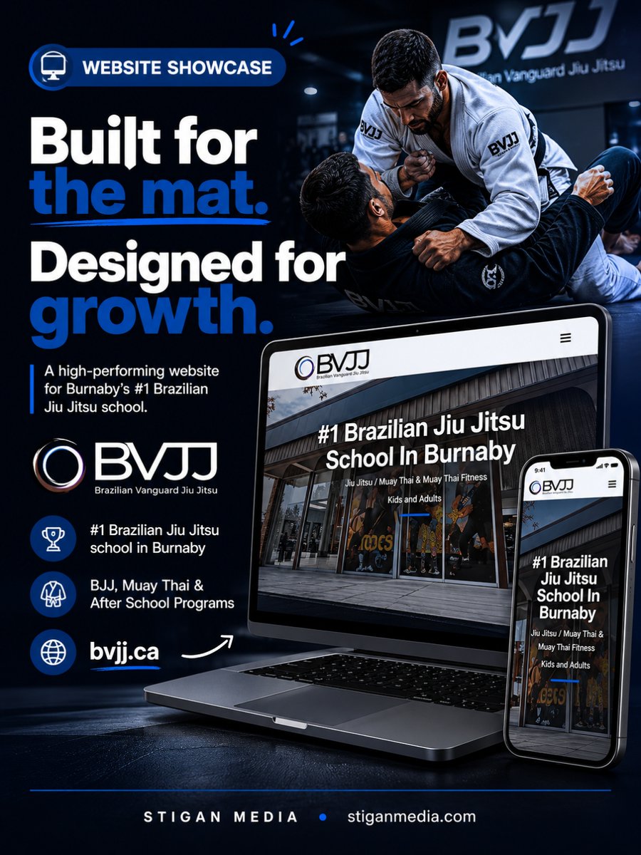 StiganMedia's tweet photo. From the mat to the web. 🥋

Brazilian Vanguard Jiu Jitsu is Burnaby's #1 BJJ school offering Brazilian Jiu Jitsu, Muay Thai, and after-school programs for kids and adults.

Check it out 🔗 https://t.co/GlBO112iB1 https://t.co/OuwB974Yn8