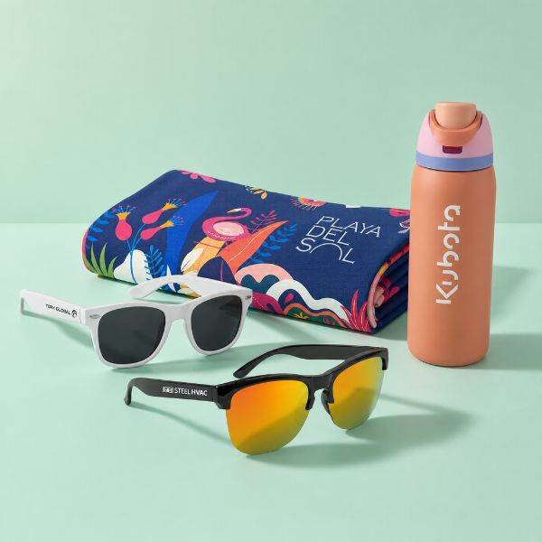 promo_leaf's tweet photo. Sunshine, travel, outdoor events, and your logo. ☀️

Explore our summer essentials collection featuring sunglasses, water bottles, beach towels, bags, cooling towels, and more. The perfect way to keep your brand visible all season long. 
#summerpromo #promoleaf https://t.co/LNlZ4CboEF