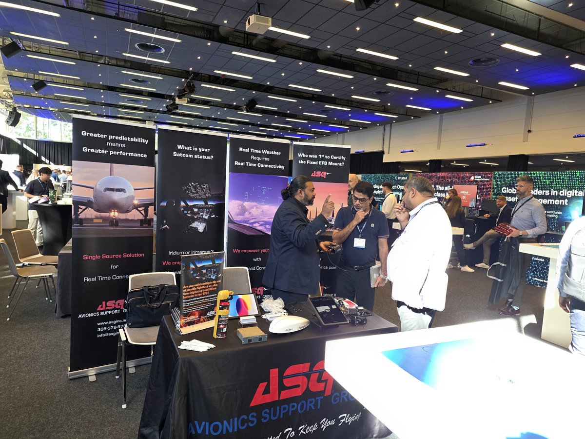 ASGavionics's tweet photo. Day 1 at MRO & Flight Operations IT EMEA is underway ✈️
Great conversations and connections already. If you’re attending, stop by the ASG booth and say hello.
#ASG #MRO #FlightOps #Aviation https://t.co/o74THIgGnt