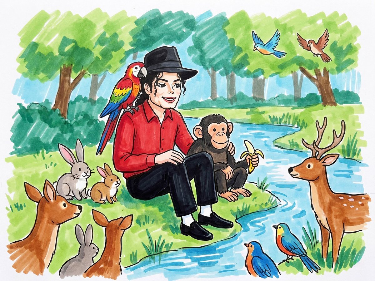 mjillustrated's tweet photo. Michael Jackson felt at peace when he was surrounded by animals. Unlike the rest of the world, they never judged him. https://t.co/CrkUEWFzcQ