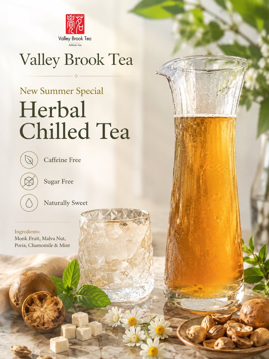 valleybrooktea's tweet photo. ☀️ Meet our new Summer Special Herbal Chilled Tea 🌿🧊

A refreshing botanical blend made for warm days, slow afternoons, and peaceful tea moments.

✨ Caffeine Free
✨ Sugar Free
✨ Naturally Sweet

1/2 https://t.co/agZDqBxTp2