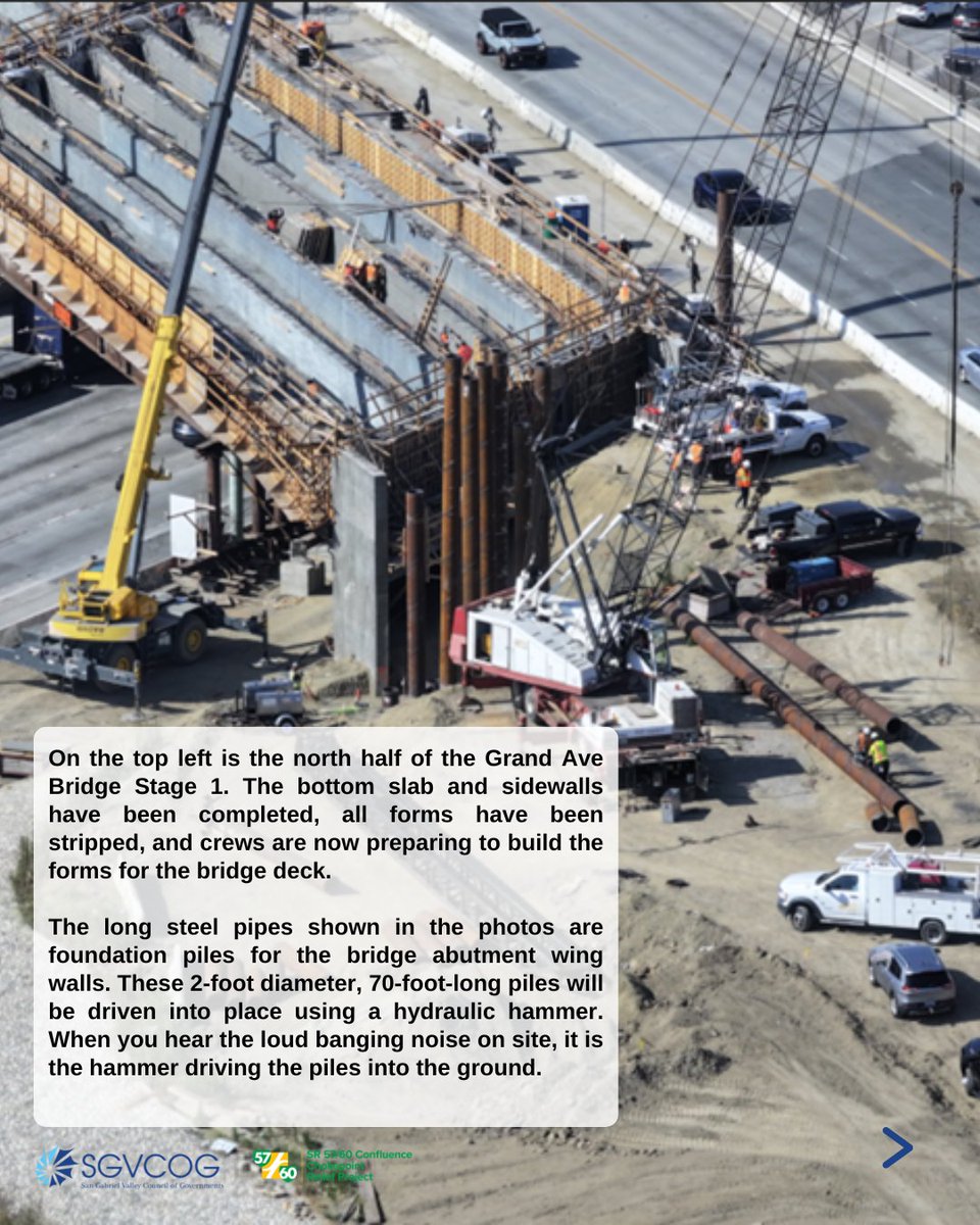 5760Project's tweet photo. Crews are making serious headway at the @5760Project—tackling everything from critical roadway barrier construction to major concrete pours for the new Grand Ave. Bridge. Swipe and see the transformation!🚧 https://t.co/nxzWQ3yfSS