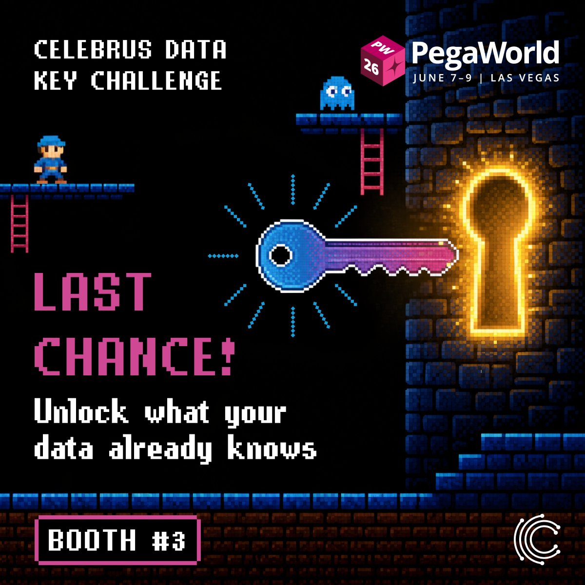 CelebrusTech's tweet photo. β³ Final day at #PegaWorld! We've had some great conversations at Booth 3 this week. The common thread? Every team wants better #decisioning.
Β
Stop by Booth 3 to unlock what your data already knows π: https://t.co/wmwuGovUsJ
Β
#DataKeyChallenge #UnlockPegaPotential https://t.co/XnKQYDg8qn