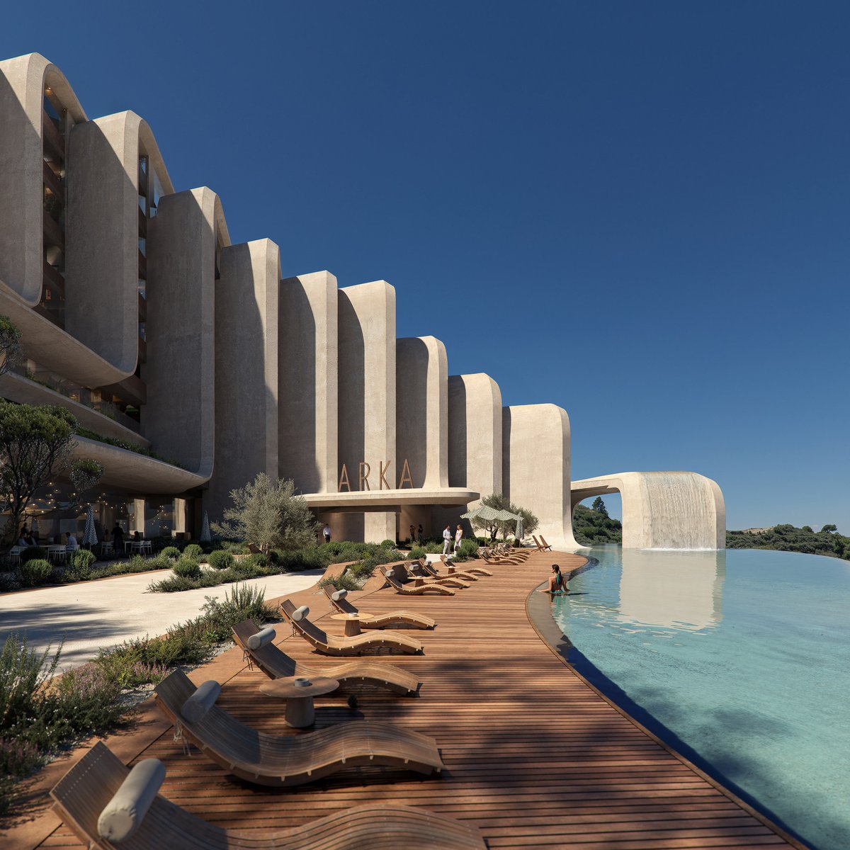 dezeen's tweet photo. Overhanging balconies to unite Albanian housing blocks by Zaha Hadid Architects:
https://t.co/aMiy2Q04NP https://t.co/SKXftdp2kB