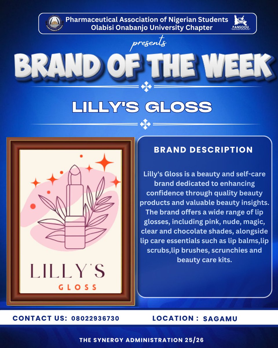 PANSOOU's tweet photo. Meet our Brand Of The Week:LILLY'S GLOSS😙💋

Lilly's Gloss is a beauty and self-care brand dedicated to enhancing confidence through quality beauty products and valuable beauty insights.✨ https://t.co/YRBJku4xQi