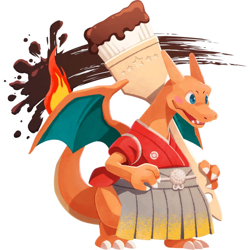 Chariganda35's tweet photo. Charizard is so cute in Café Remix 🥺 https://t.co/yPWQxTv00j