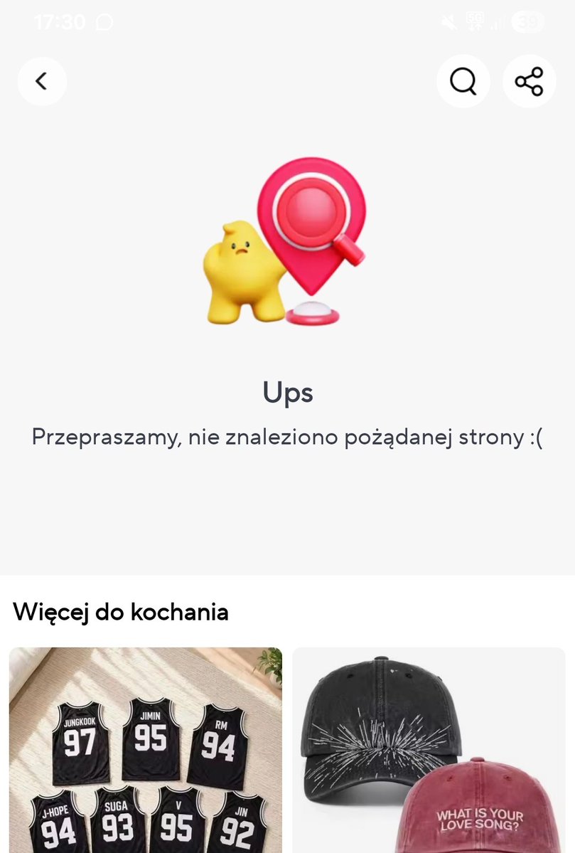 xmluvbts's tweet photo. @ria_tannie Kurcze juz jak wchodze to mi takie cos wyskakuje, ale jak wyszukasz na ali to ogolnie duzo ofert jest. Ta mi szla okolo 10dni https://t.co/1wkBbm9GkX