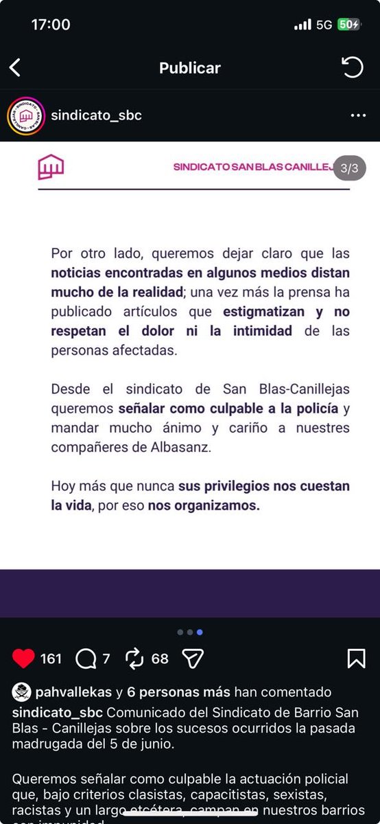paratcha78's tweet photo. ‼️El Sindicato de Barrio de San Blas denuncia que el suicidio en uno de los bloques del sindicato se produjo tras cinco descargas de taser por parte de la policía. El vecino se tiró luego por la ventana. https://t.co/l39clec5r4