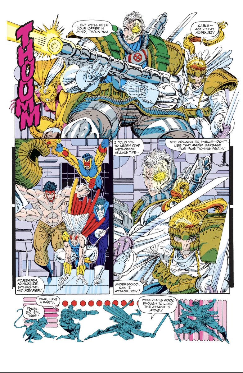 Daily_Cable's tweet photo. Two great pages from X-Force #1 by @robertliefeld
#Cable #marvel #marvelcomics #art #comics #90scomics #90smarvel #90sxmen #comicart #xmen #xforce #mutants #90s #dailyCable
#Cableaday https://t.co/UDcuxAh6tj