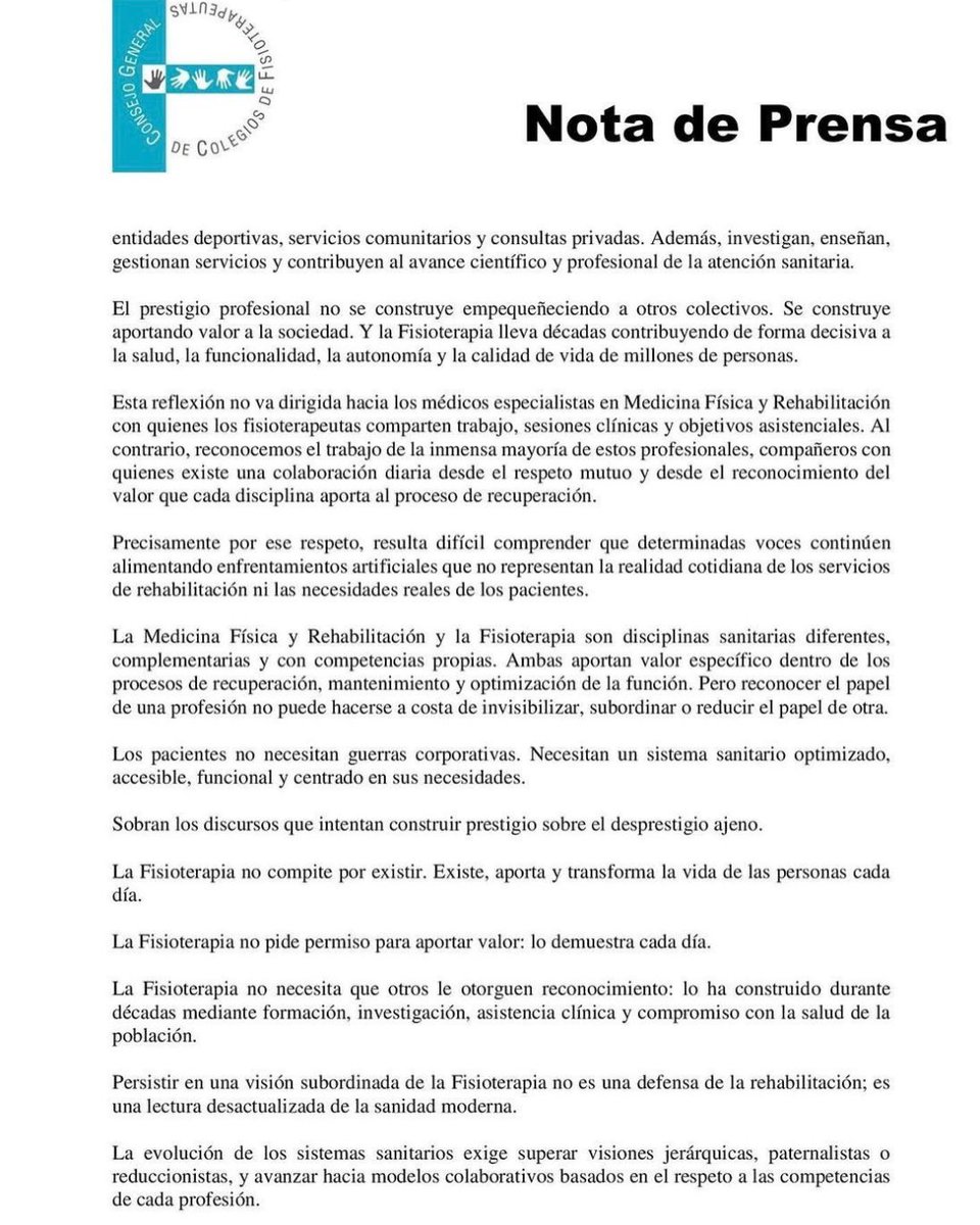 cofiga's tweet photo. @aefisio e @cgcfe definen que é realmente a Fisioterapia: unha profesión sanitaria plenamente recoñecida e regulada, con competencias propias, autonomía profesional, científica e técnica e esencial nos procesos de rehabilitación.

(+) https://t.co/vHQS5n9nIP