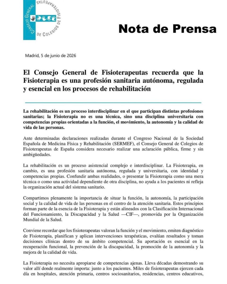 cofiga's tweet photo. @aefisio e @cgcfe definen que é realmente a Fisioterapia: unha profesión sanitaria plenamente recoñecida e regulada, con competencias propias, autonomía profesional, científica e técnica e esencial nos procesos de rehabilitación.

(+) https://t.co/vHQS5n9nIP