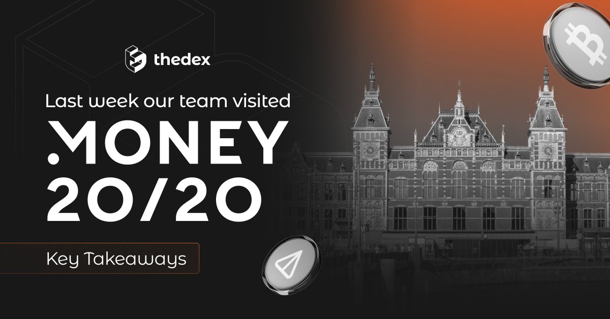 thedexcloud's tweet photo. Last week, Thedex team joined @money2020 in Amsterdam, and these were three inspiring days filled with conversations, insights, and new opportunities.

We connected with merchants, partners, payment providers, fintech innovators, and enterprises from around the world. One thing was clear: the future of payments is becoming faster, more connected, and increasingly borderless.

For us, every discussion reinforced the growing demand for seamless crypto payment solutions.

The future of payments is being built right now, and we're excited to be part of it as a crypto payments provider.

Key takeaways from Money20/20:
• Crypto payments continue to gain traction among businesses and merchants.
• Cross-border transactions remain a major area for innovation.
• The demand for faster, more efficient payment infrastructure is growing globally.
• Collaboration between fintech and digital asset companies is accelerating.
• User experience remains the key driver of adoption.

A huge thank you to everyone who shared ideas, challenges, and visions for the future.
See you at the next event soon!