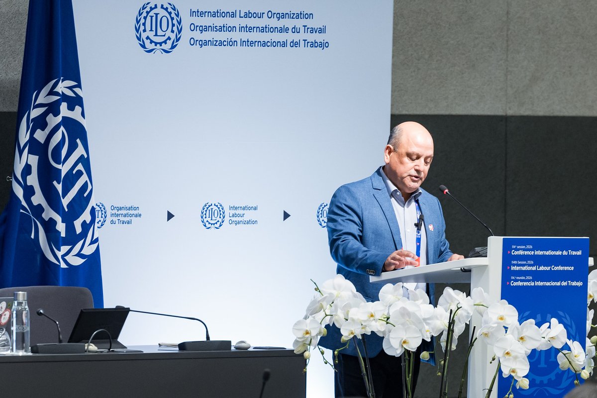 OITconosur's tweet photo. 🎥 Sigue en vivo la #CIT2026

Delegadas y delegados de Chile 🇨🇱, Paraguay 🇵🇾 y Uruguay 🇺🇾 participan esta semana en las sesiones plenarias y actividades de la Conferencia Internacional del Trabajo.

▶️ Accede a las transmisiones y grabaciones aquí: https://t.co/0roQkqxQKr https://t.co/ux73wOsN3e