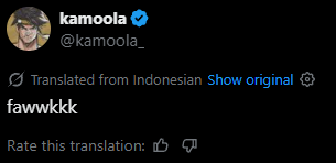 StaticSticks_'s tweet photo. @kamoola_ didnt know you spoke indonesian https://t.co/X0ExOMXj6c