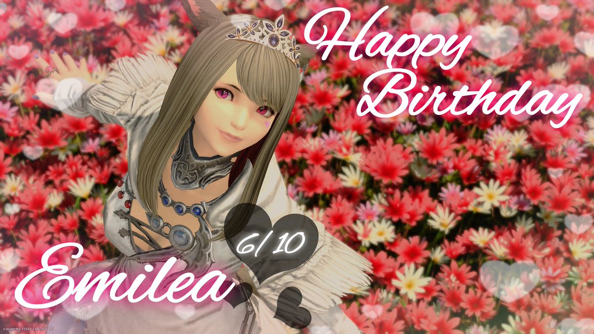 gekkoudou_ff14's tweet photo. *.𝜗𝜚.Happy Birthday.ꪆৎ.*
         ♡えみれあ♡

素敵な1年になりますように✨

 #月紅堂 https://t.co/uVYsSL3mnx