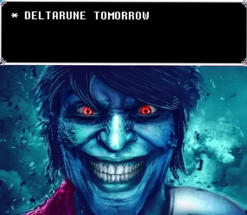 Greenyy20's tweet photo. Direct war ass, aber deltarune chapter 5 is BIG (shot) W https://t.co/CJwgJLXY8m