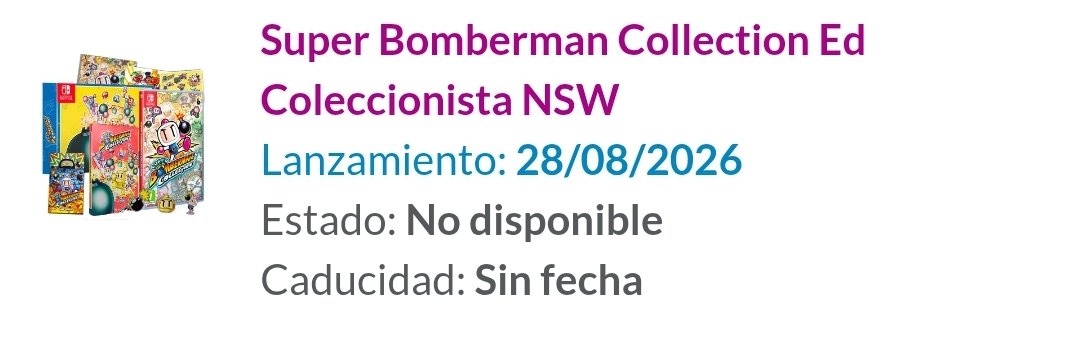 sergiorm092's tweet photo. Bueno, unas reservas en el @VideojuegosGAME  que el Castlevania tengo ganas de tenerlo físico y el Súper Bomberman Collection es que es una pasada esa edición 🤭 https://t.co/1TFum9z9FW