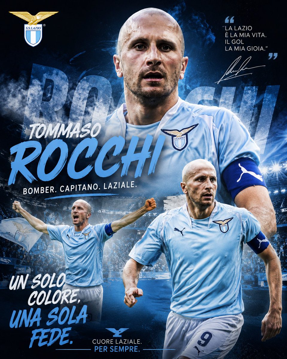 Brandao76610377's tweet photo. 🚨Si parla troppo poco di Tommaso Rocchi.

105 gol.
Capitano.
Bandiera.
Bomber vero.💙🦅

Ha rappresentato appartenenza,sacrificio e amore per questi colori.
Un attaccante come lui servirebbe come il pane nella Lazio di adesso.
#Lazio #Rocchi #AvantiLazio #Gattuso #SerieA #SSL https://t.co/OQmcSfT4nq