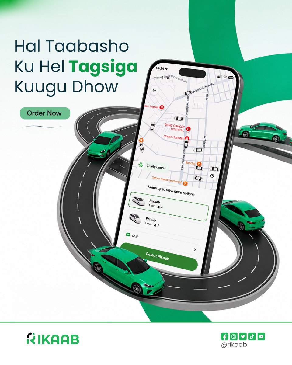 Rikaabapp's tweet photo. Safarkaaga ku bilow kalsooni iyo raaxo!
📷 Dalbo hadda: https://t.co/Ij1J2Wa0vi
📷 Wac: 7000 ama WhatsApp: https://t.co/vpHx6kavCX
#AmmaanKowaad #Rikaab_super_app #Rikaab_Taxi #rikaab_waa_raaligeliyahaaga https://t.co/uDX6PDv8hc