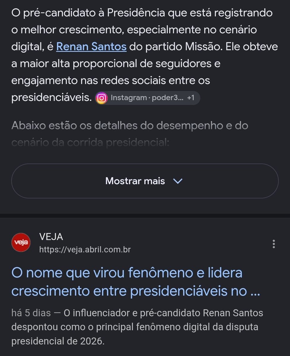 TeenDust5's tweet photo. Fiz uma perguntinha boba sobre candidato que mais cresce e o google já me lança Renan Santos assim na cara oloco https://t.co/ni7JoMY6W7