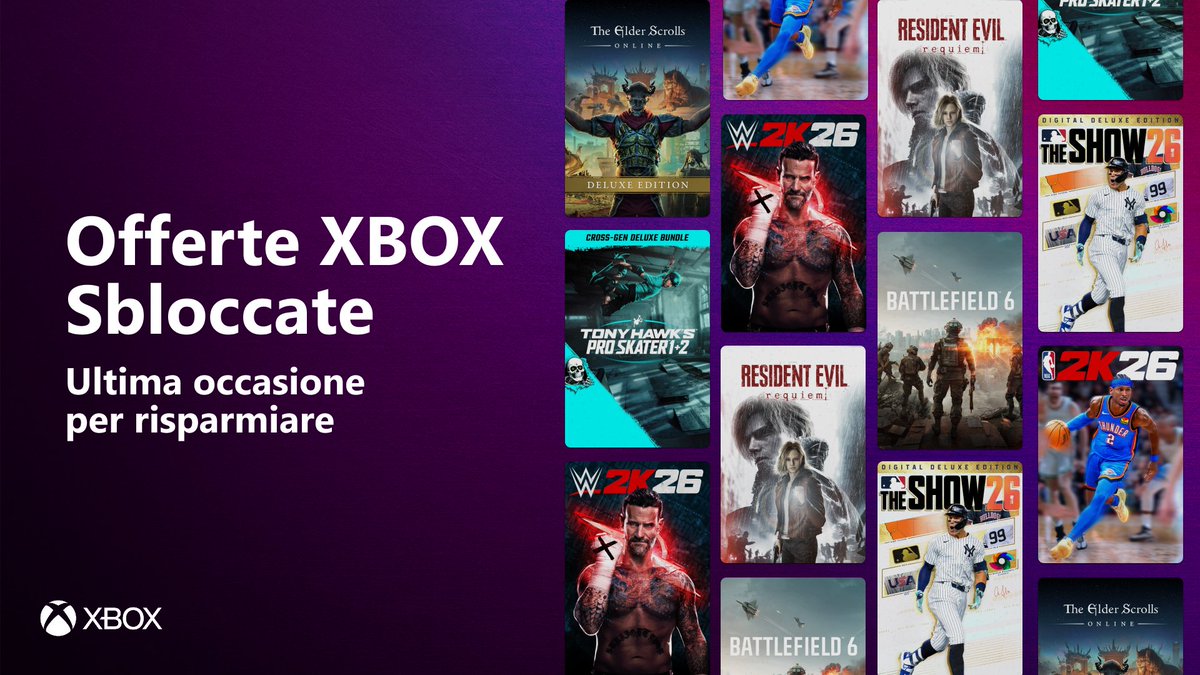 XboxItalia's tweet photo. Prima che vengano bloccati di nuovo…

Risparmia fino al 50% su giochi selezionati fino al 10 giugno: https://t.co/CHuHfApFqH https://t.co/MxAq8aknfH