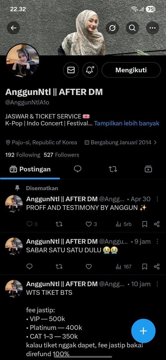 imvrn_'s tweet photo. UPDATE si penipu ganti usn 🤭🤭🤭
@AnggunNtlA1o ini ya gais silahkan silahturahmi 

#penipu #tiket #bts #wts https://t.co/BasnCbqcQ5