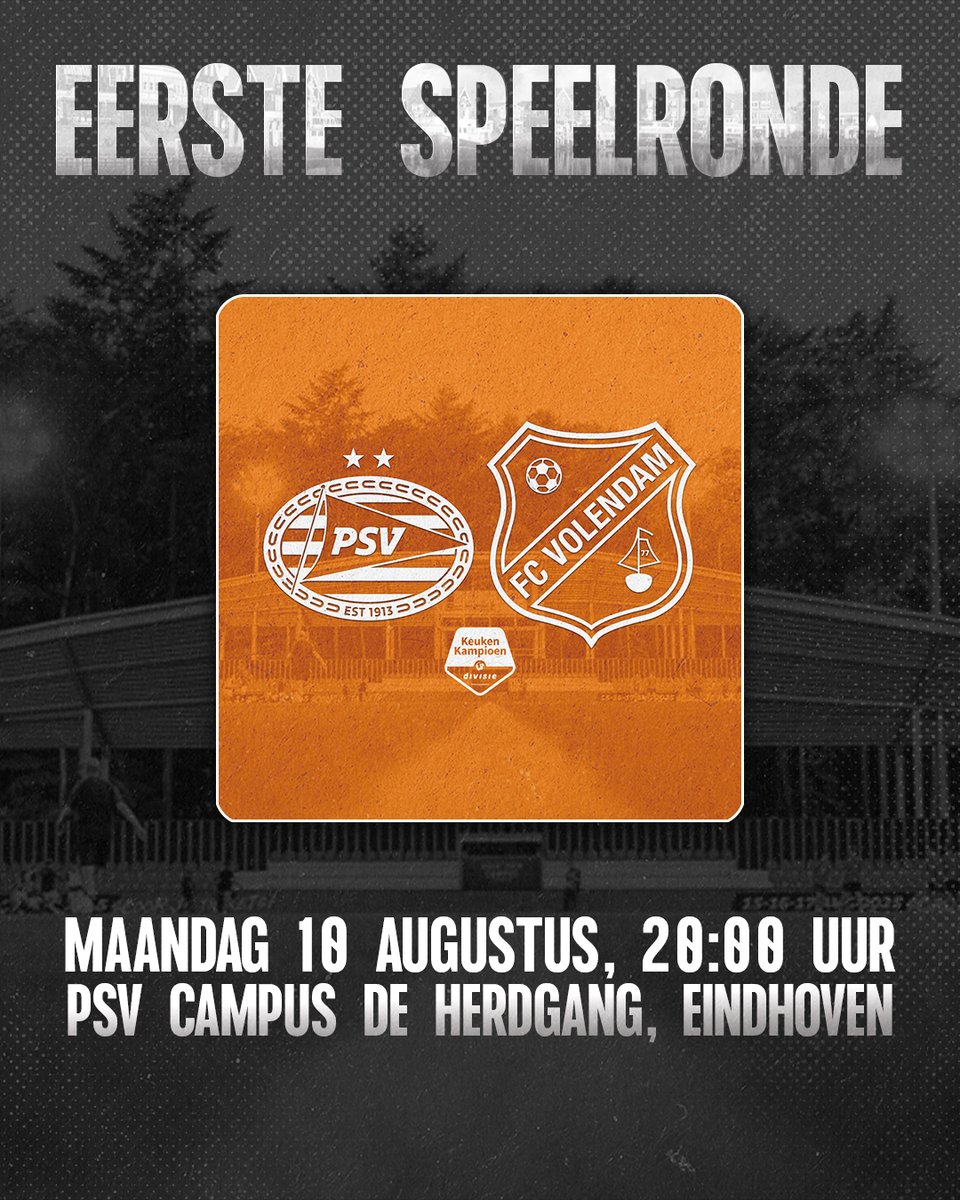 fcvolendam's tweet photo. 🎬 FC Volendam opent het nieuwe seizoen op maandagavond 10 augustus om 20:00 uur tegen Jong PSV.

#WêiBinneVòlledam https://t.co/Vey4ZQ2njS