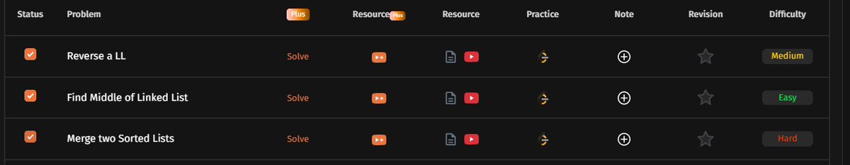 Amareshhh_'s tweet photo. 🗓️ Day 9 – #SDESheetChallenge

✅ Reverse a Linked List 🔄
✅ Find Middle of Linked List 🎯
✅ Merge Two Sorted Lists 🔗

#DSA #LinkedList #Leetcode #CodingJourney #StriversSDEsheet @striver_79 @takeUforward_ https://t.co/nK38qDu9b0