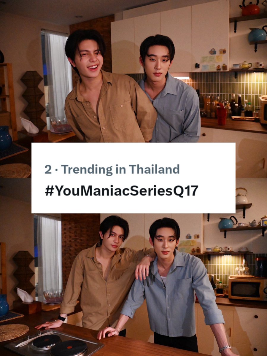 loving_fictions's tweet photo. Trending #2 in Thailand with just one post and 2 photos 💥💥

The power of WilliamEst and You Maniac Series 🤌🤌✨️

#YouManiacSeriesQ17 
#WilliamEst #วิลเลี่ยมเอส https://t.co/hpJZJ2PoN8