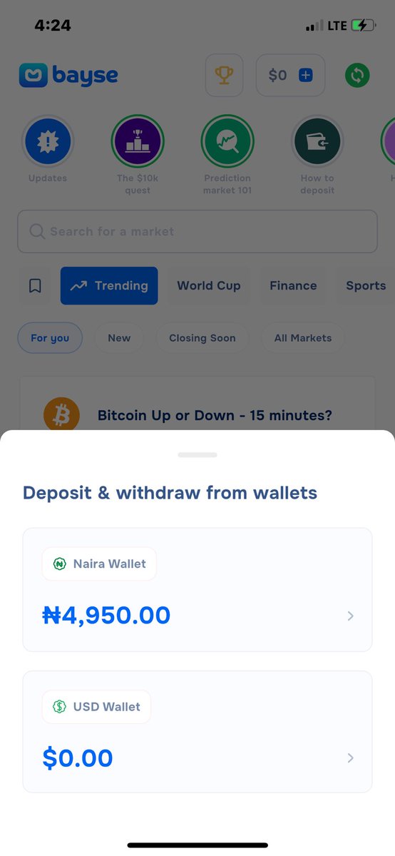 Amymolly_'s tweet photo. @baysemarkets I deposited on Bayse, I can’t stake with the money, I also can’t withdraw. Help @baysemarkets https://t.co/0D6shS68gs