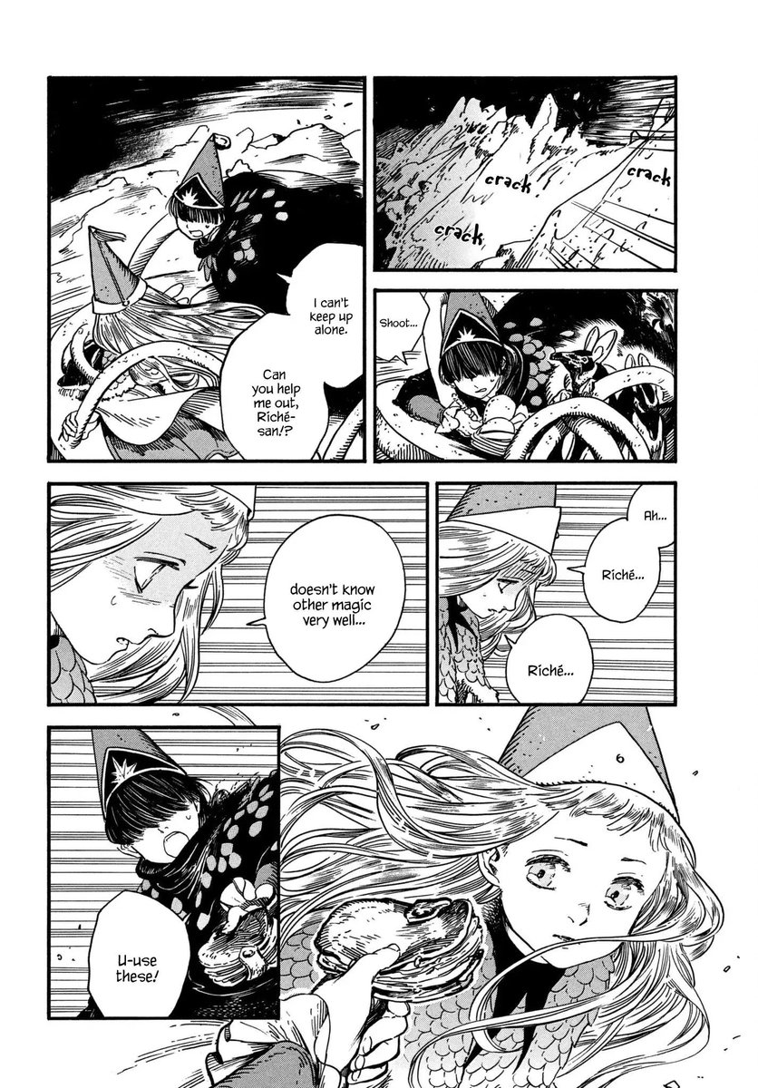 dawnedtruth's tweet photo. #whaspoilers this is one of my favorite pages in the second test arc because it gives such a good, not half-assed reason of "you have to learn to expand your skills" for riche. Shes forced to confront her lack of ability and it also highlights euinis dedication and care to magic. https://t.co/lJwS9ephE9